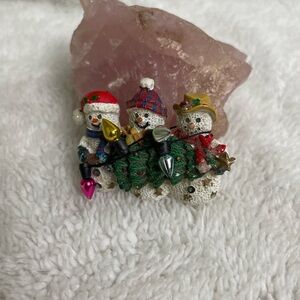 Snowman brooch